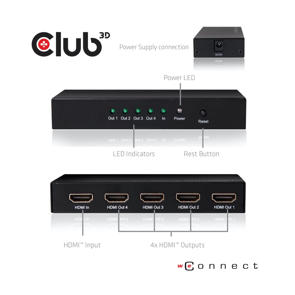 Hdmi 2.0 Uhd Splitter 4 Ports