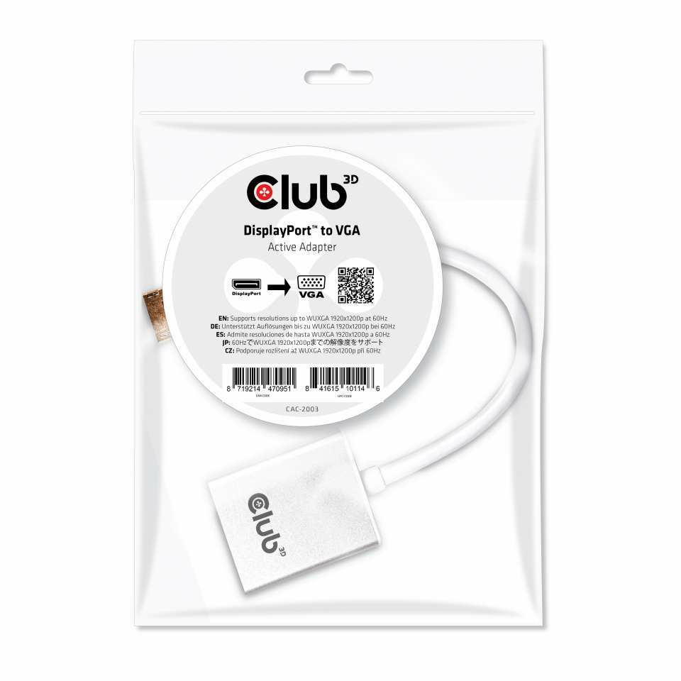Displaypor To Vga Active Adapter
