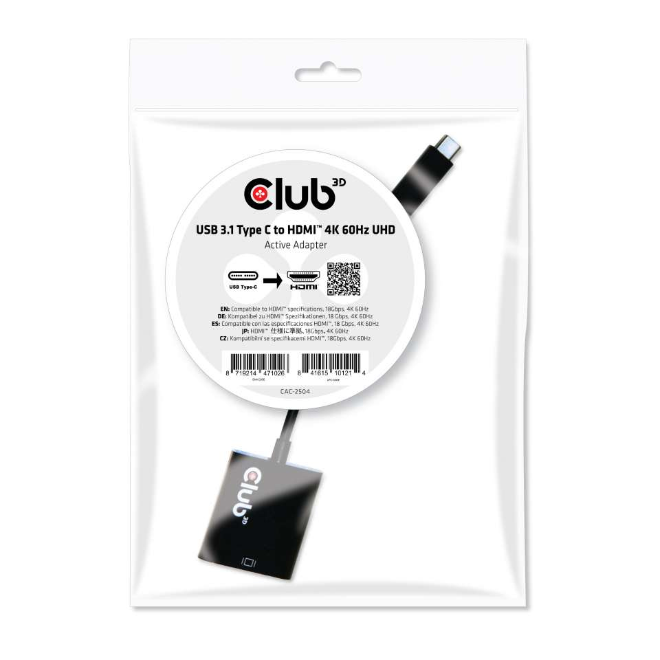 USB 3.1 Type C To Hdmi 2.0 Active Adapter