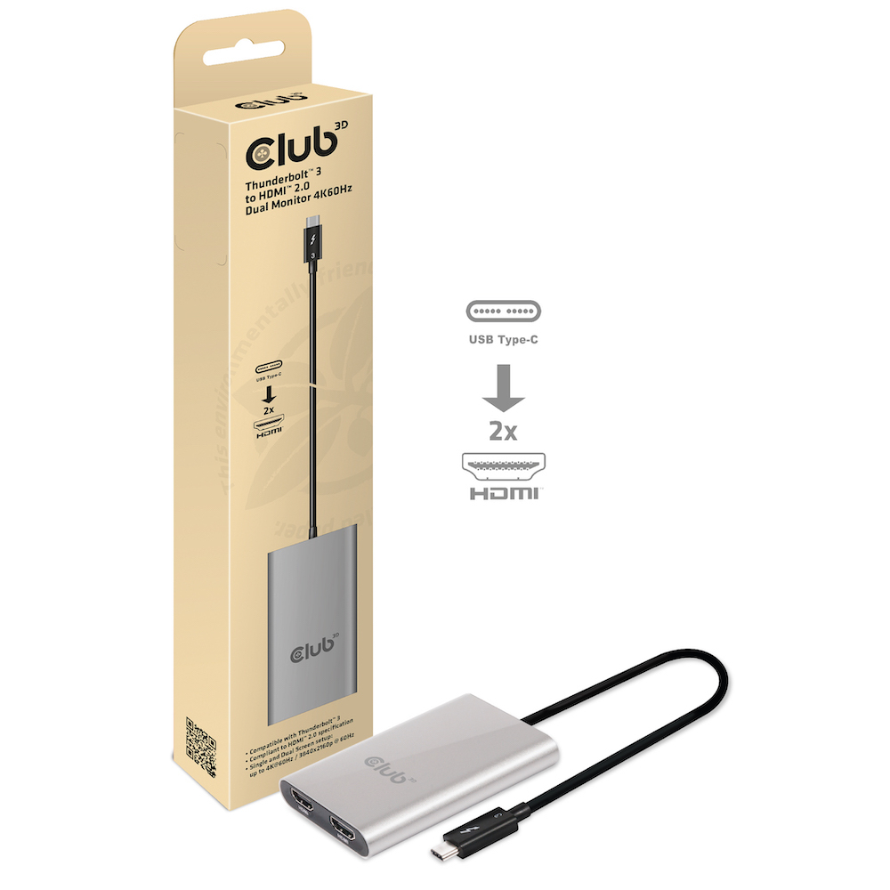 Thunderbolt 3 To Dual Hdmi 2.0