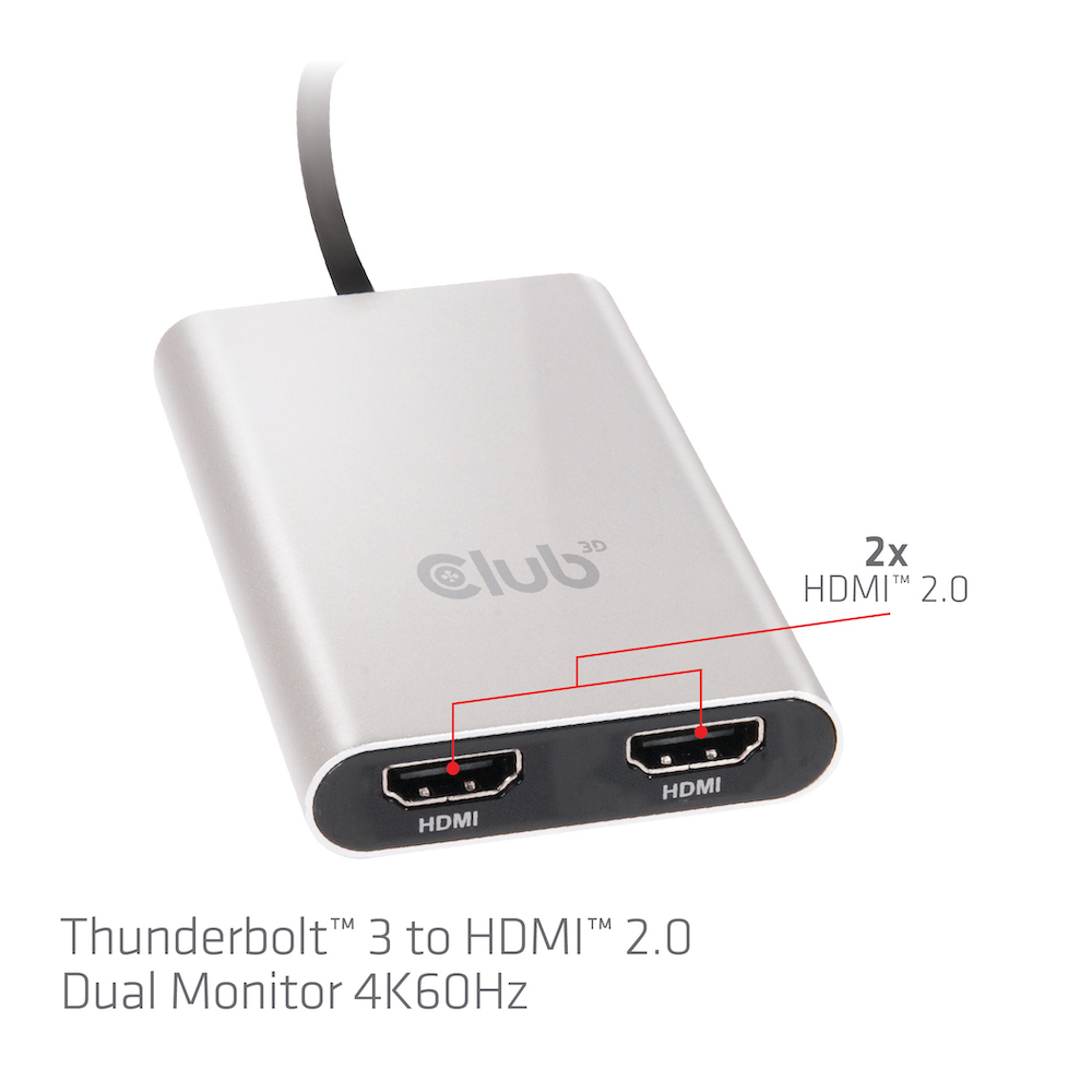 Thunderbolt 3 To Dual Hdmi 2.0