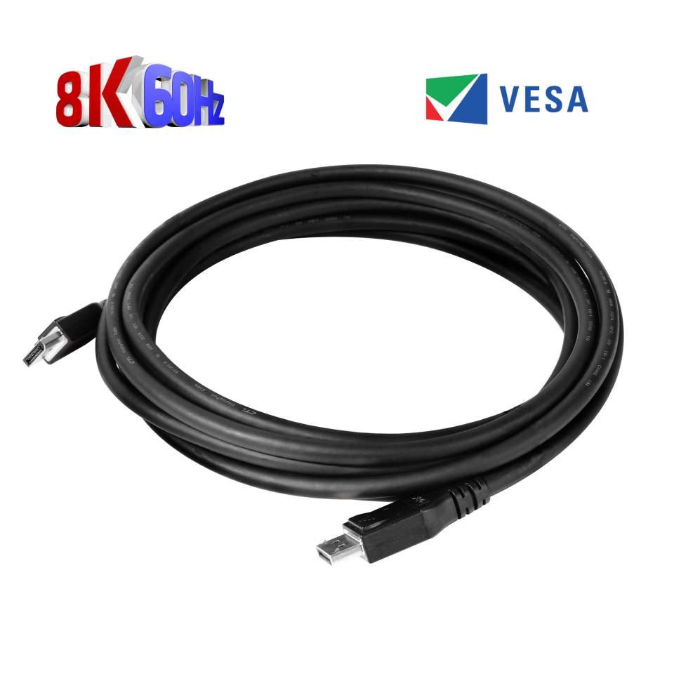 DisplayPort 1.4 Hbr3 8k Cable M/m 5meter Vesa Certified