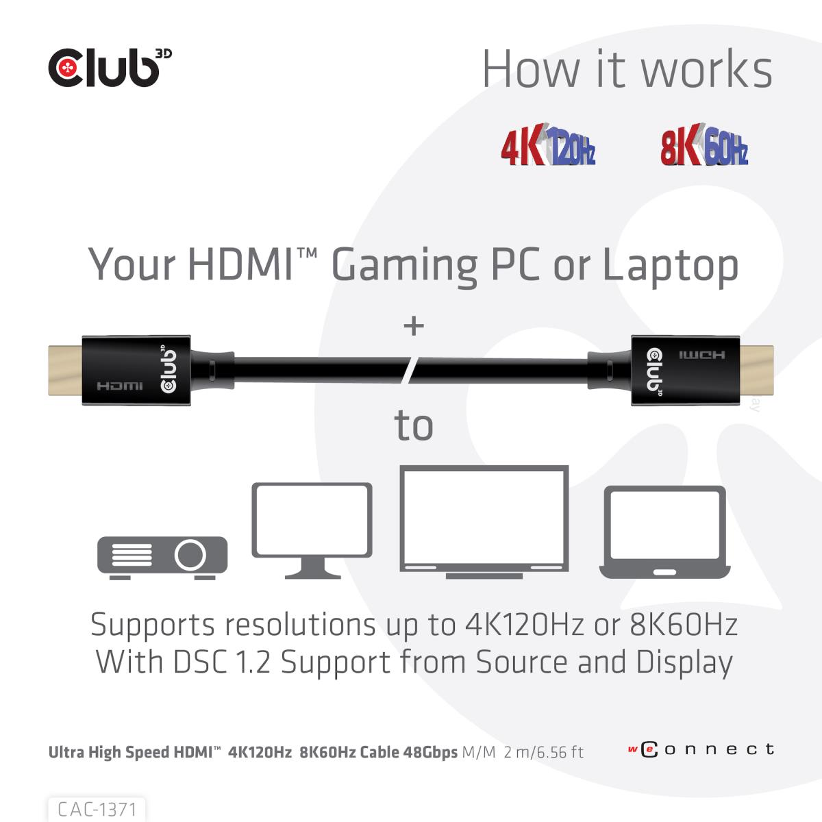 Hdmi 2.1 Ultra High Speed 10k 120hz 1m M/m