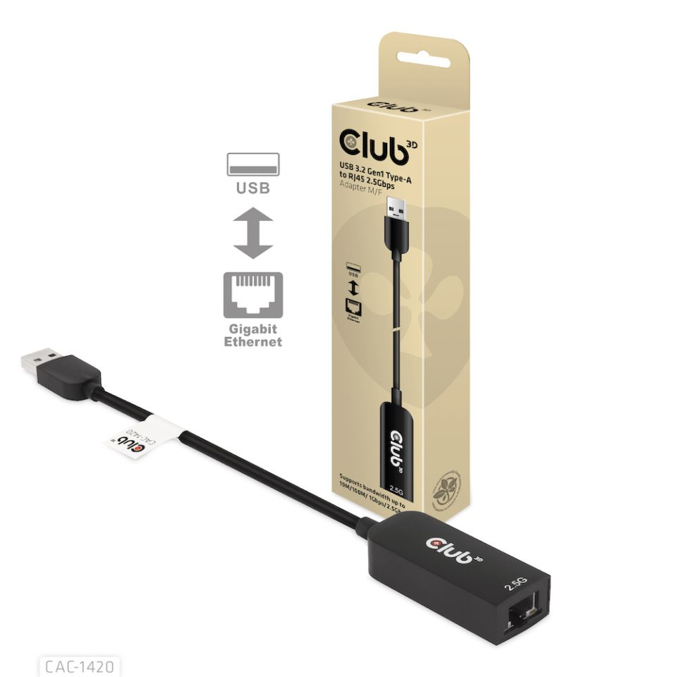 USB Type A 3.1 Gen 1 To Rj45 2.5GB Ethernet Adapter