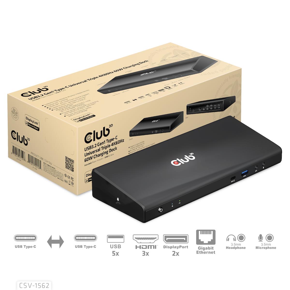 USB Tc3.2 Gen 1 Uni Trip 4k Cd 60w