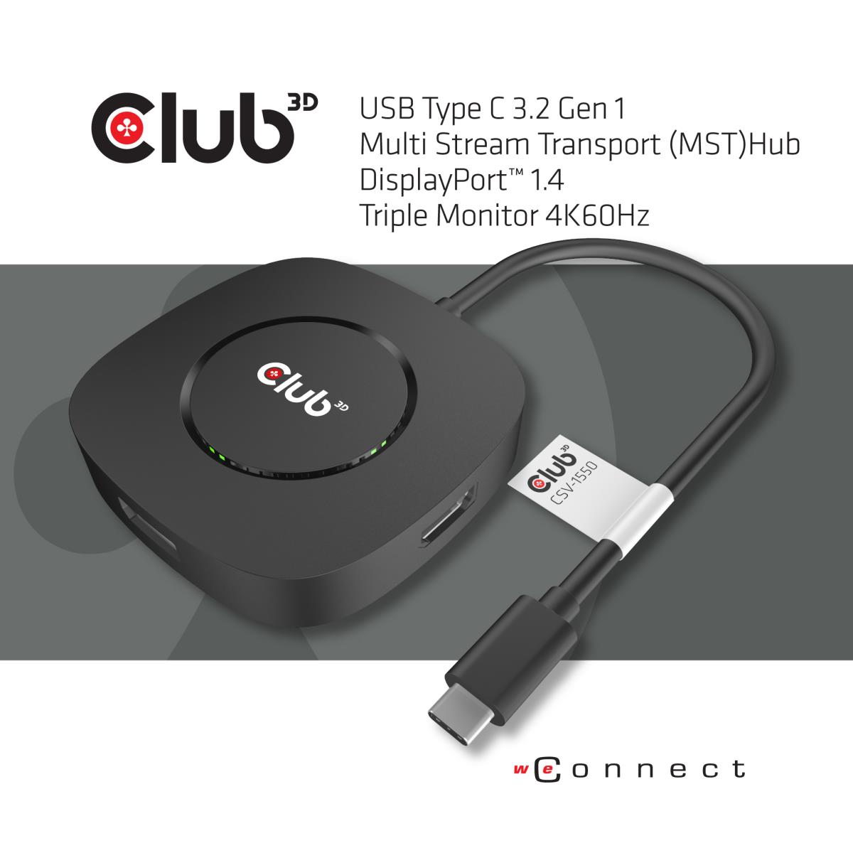 USB Type C 3.2 Gen1 Multistream Transport Mst Hub DisplayPort 1.4 Triple Monitor