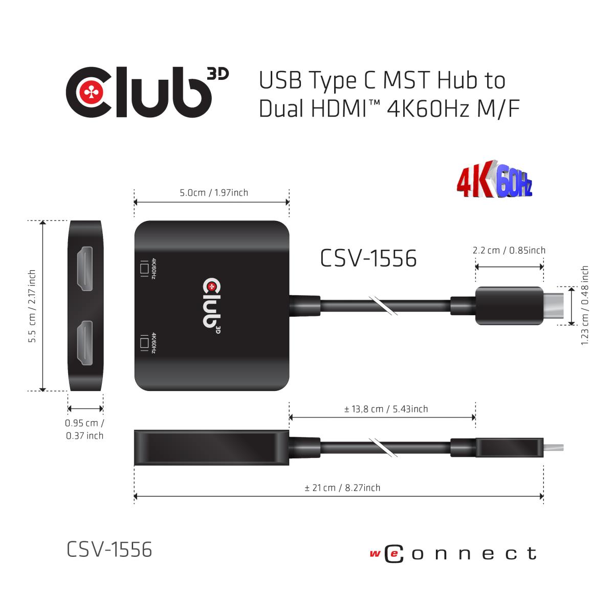 USB Type C 3.2 Gen 1 Multistream Transport Hub To Hdmi 2.0 Dual Monitor 4k60hz