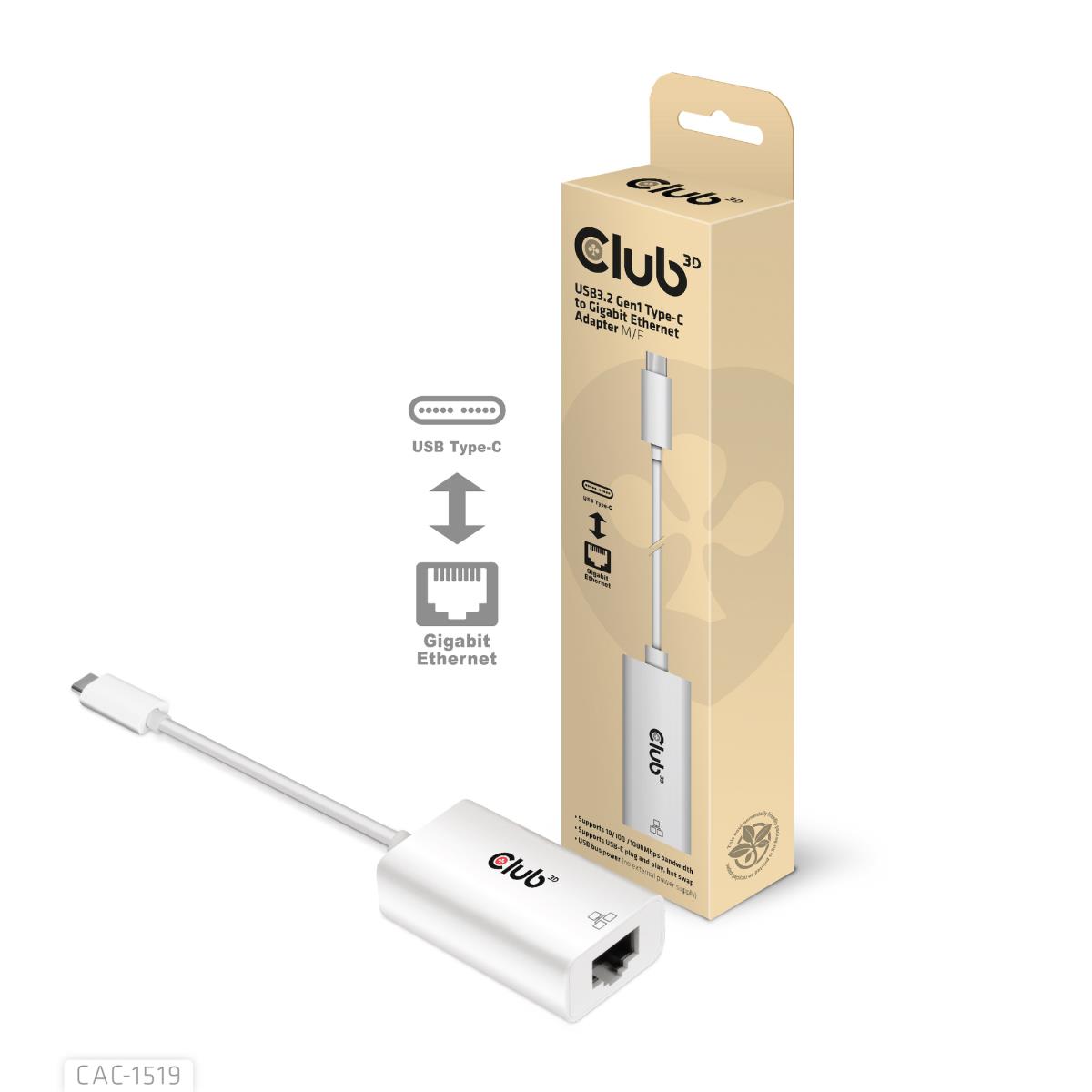 USB Type C 3.1 Gen 1 Gen 1 Male To 1GB Ethernet Female Active Adapter