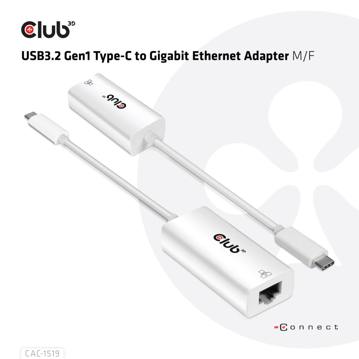 USB Type C 3.1 Gen 1 Gen 1 Male To 1GB Ethernet Female Active Adapter