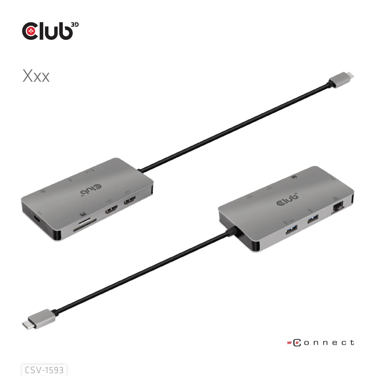 USB 3.2 Gen1 Type-c 8-in-1 Hub With 2x Hdmi 2x USB-a  Rj45 Sd/micro Sd Card Slots And USB Type-c Fem