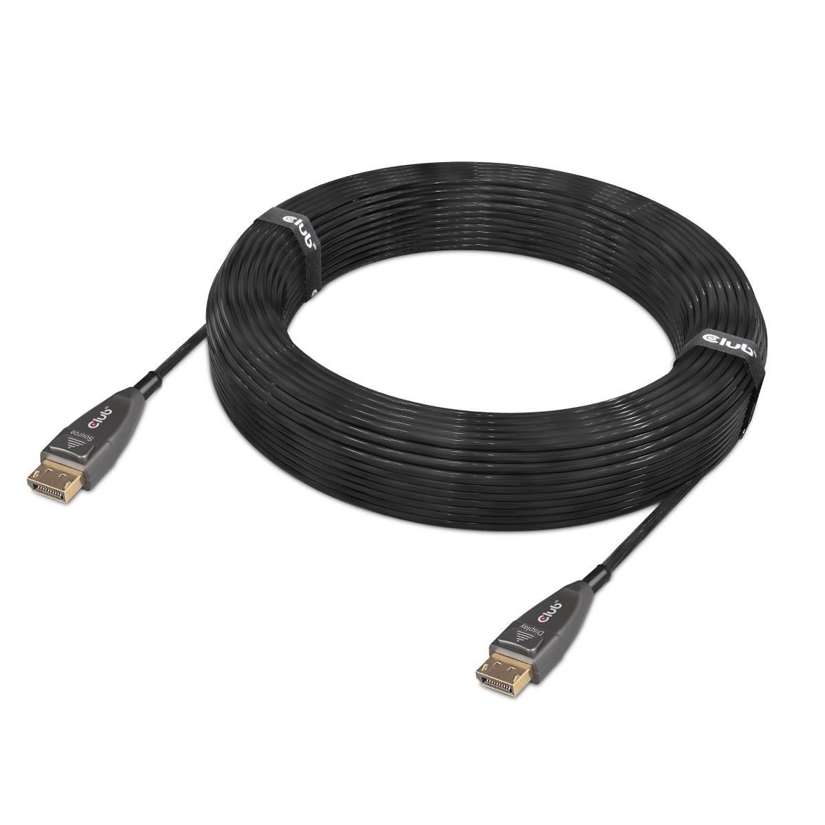 DisplayPort 1.4 Active Optical Cable Unidirectional Male / Male 20 Meters/65.62ft .8k @60hz