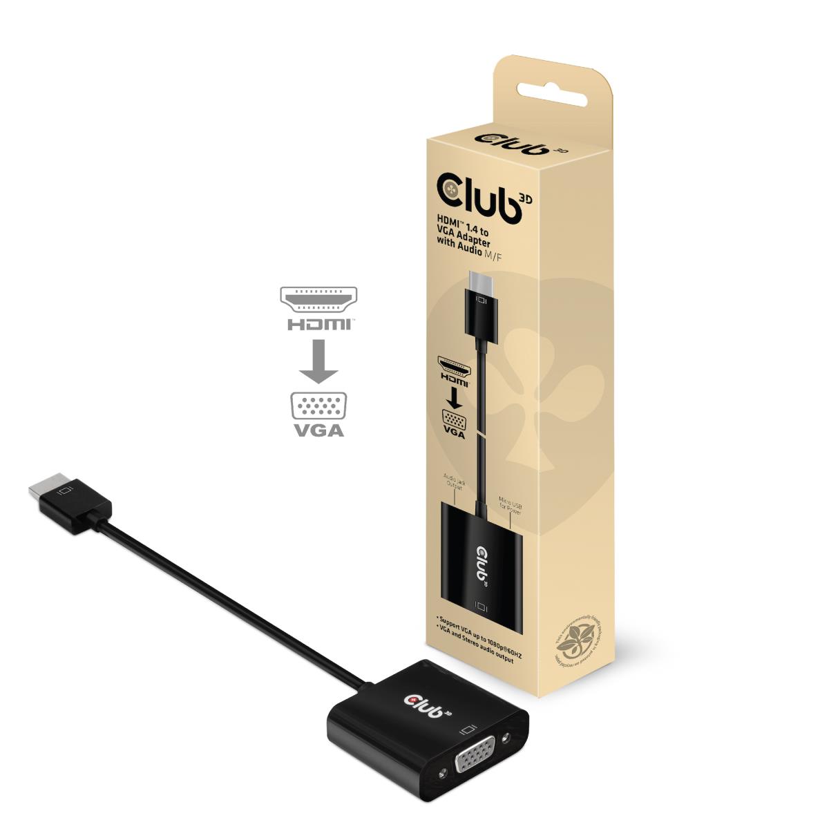 Hdmi 1.4 To Vga Active Adapter With Audio M/f