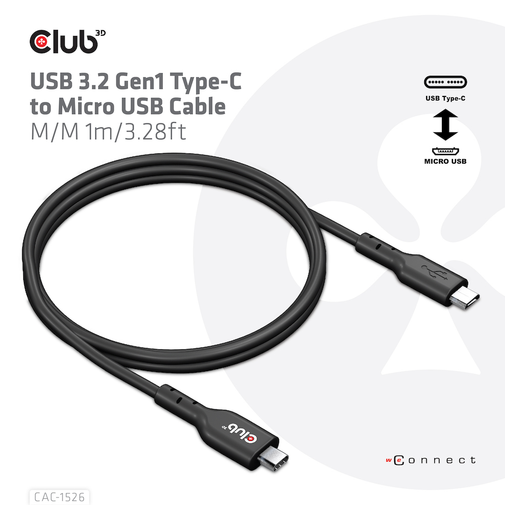USB Type C 3.2 Gen 1 To USB Micro Cable1m/3.28ft