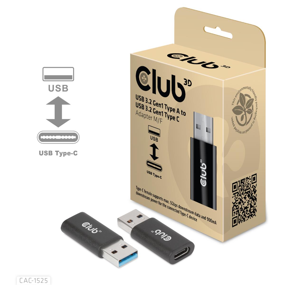 USB Type C 3.2 Gen1 Female To USB 3.2 Gen 1 Type A Male Adapter