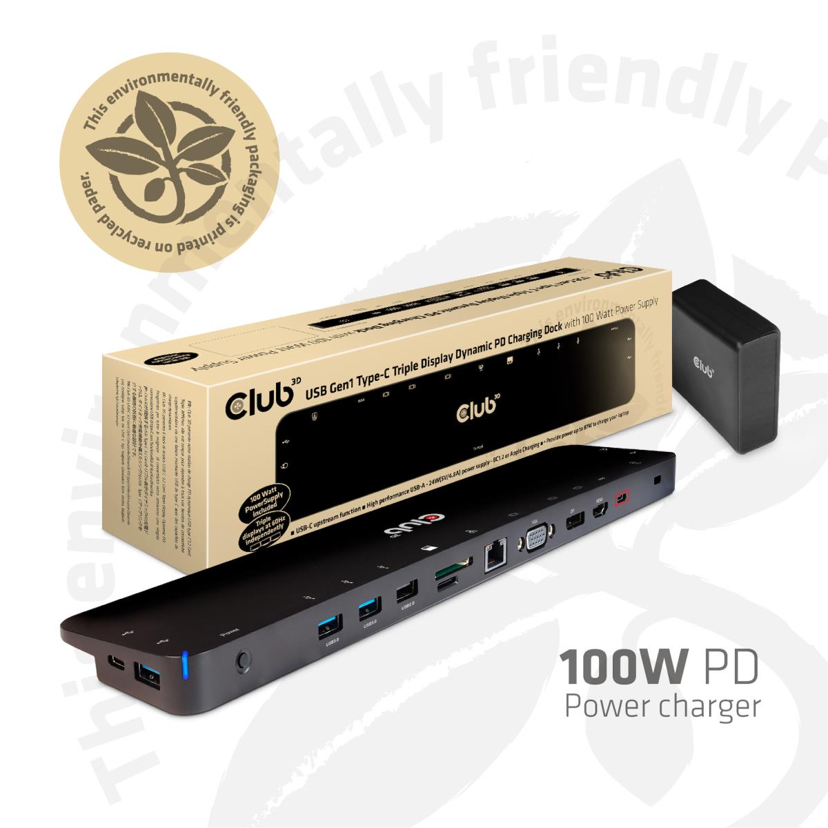 USB Type C3.2 Gen 1 Triple Display Dynamic Pd Charging 100w