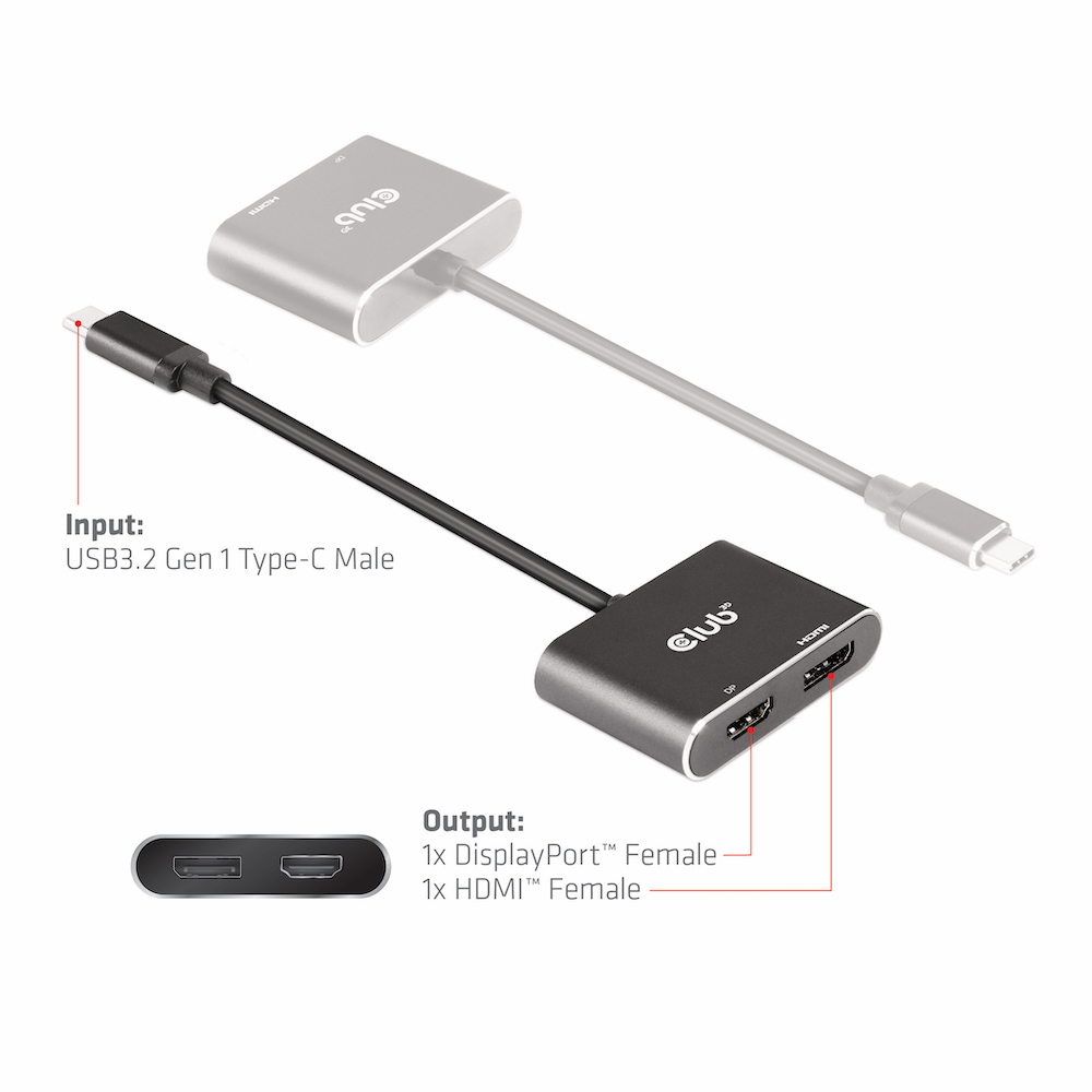 USB Type C 3.2 Gen 1 Multistream Transport Hub To Dp + Hdmi Dual Monitor 4k60hz