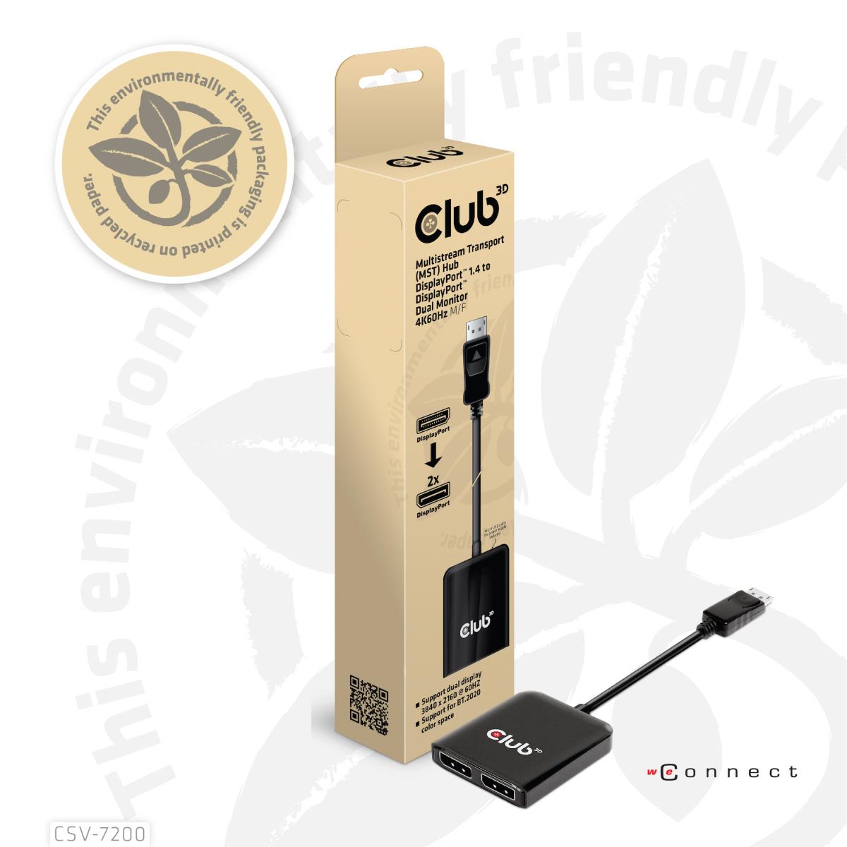 Dp 1.4 To 1 DisplayPort And 1 Hdmi Supports Up To 2x4k60hz - USB Powered