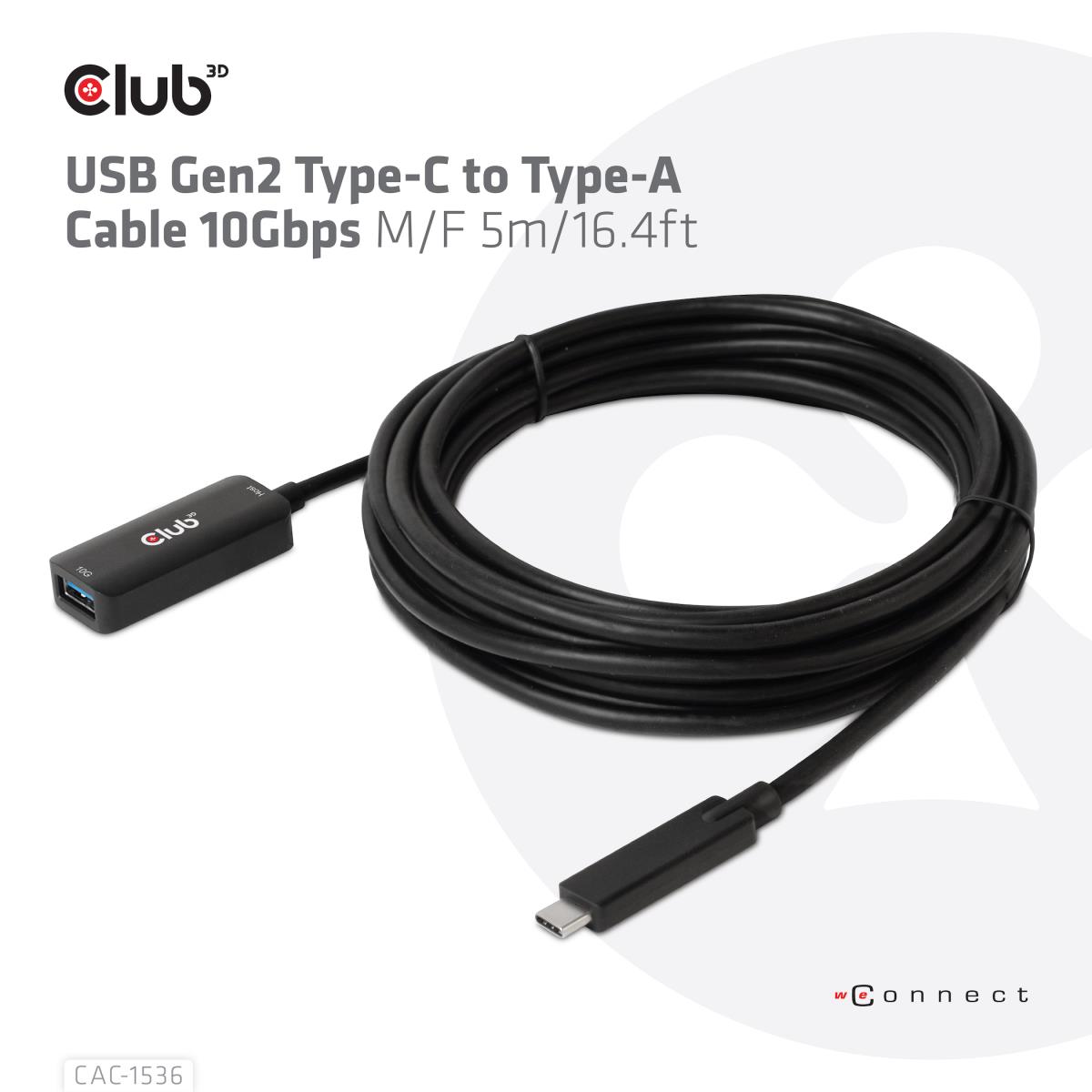USB Type C Gen 2 To Type-a Cable 10gbpsm/f 5m/16.4ft