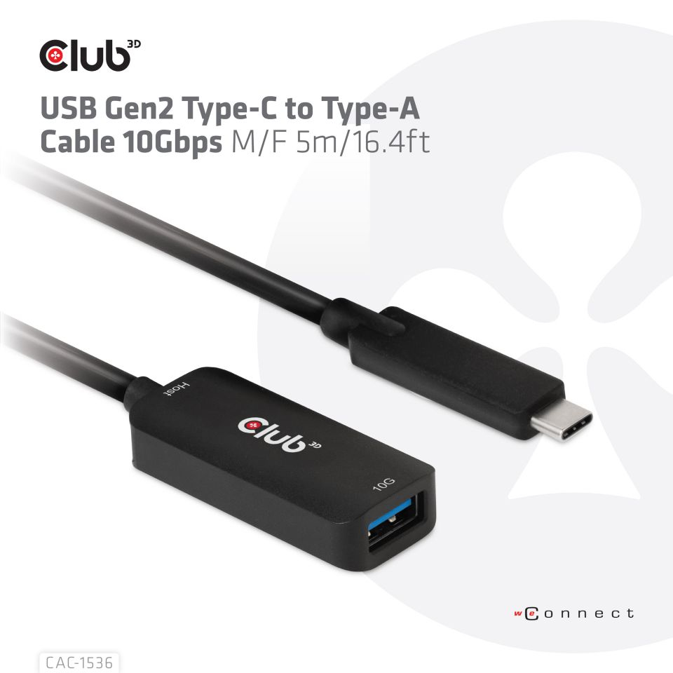 USB Type C Gen 2 To Type-a Cable 10gbpsm/f 5m/16.4ft