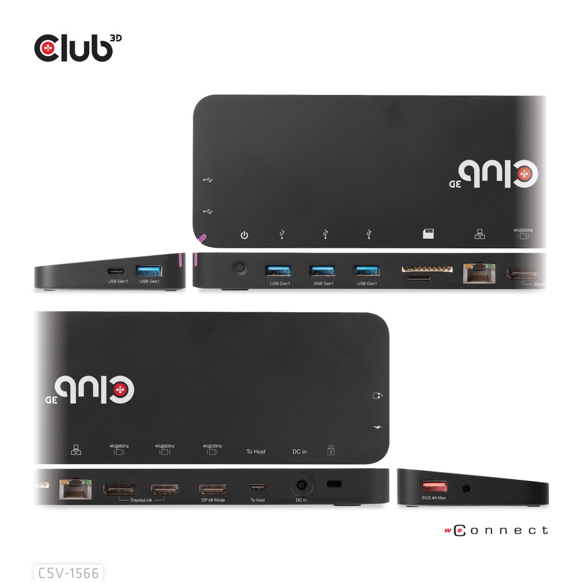 USB Type C Gen 2 Triple Display Dp Alt Mode + Displaylink Dynamic Pd Charging Dock With 120watts Ps