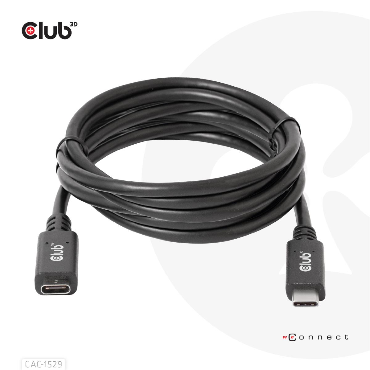 USB Gen 1 Type-c Extension Cable 5gbps 60w(20v/3a) 4k60hz M/f 2m