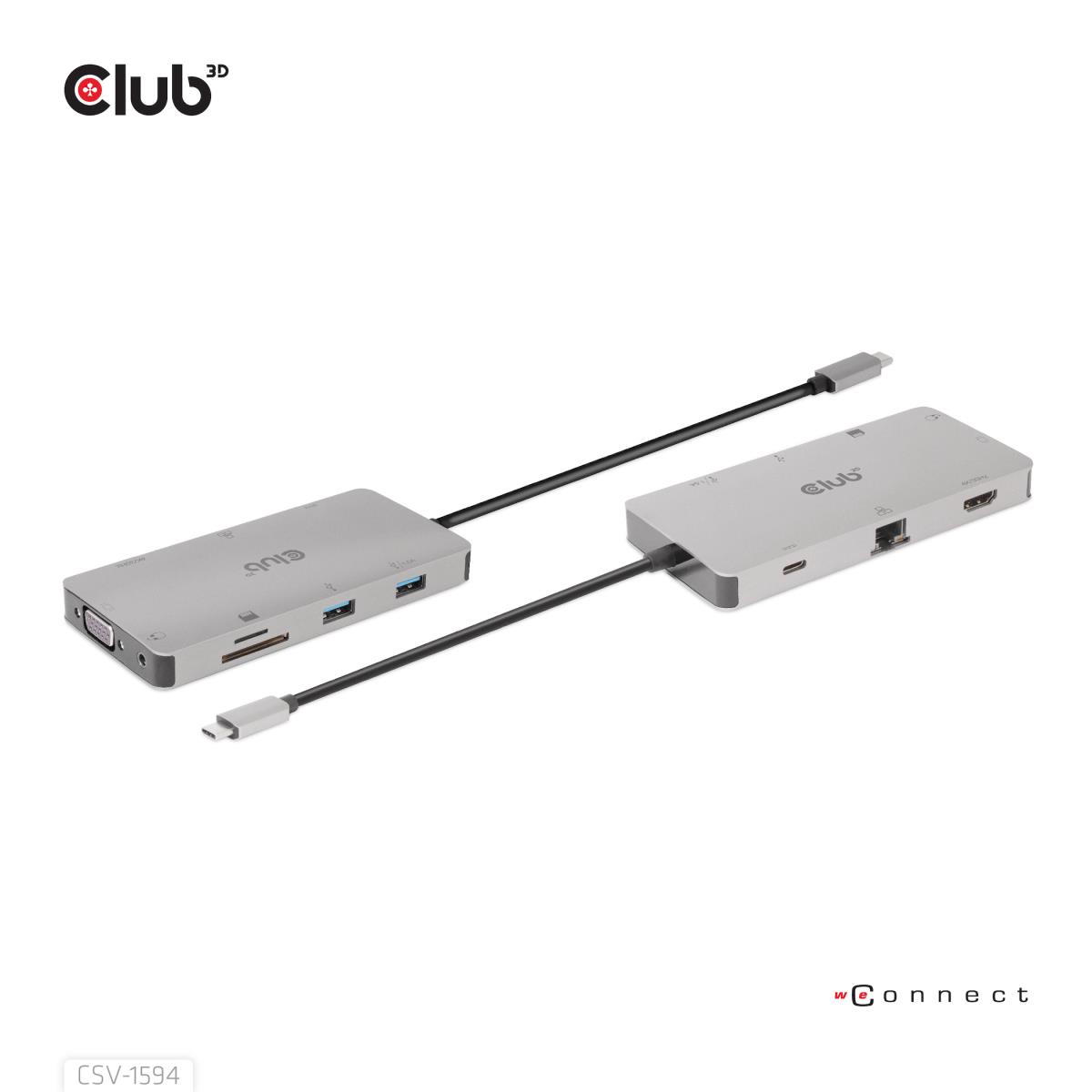 USB Gen1 Type-c 9-in-1 Hub With Hdmi Vga 2x USB Gen1