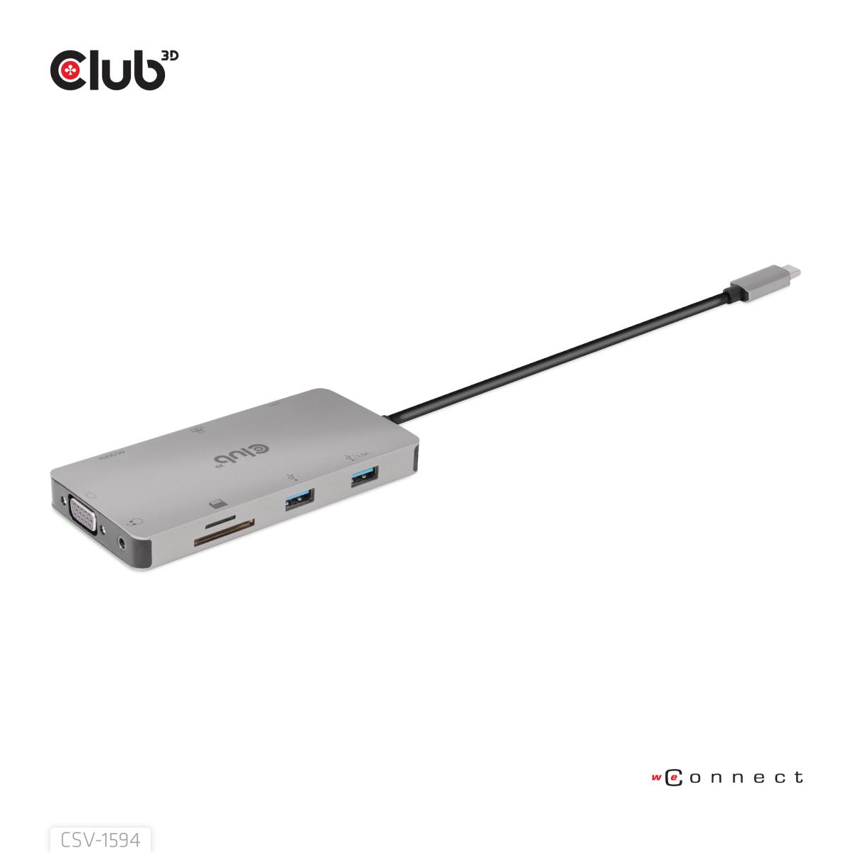 USB Gen1 Type-c 9-in-1 Hub With Hdmi Vga 2x USB Gen1
