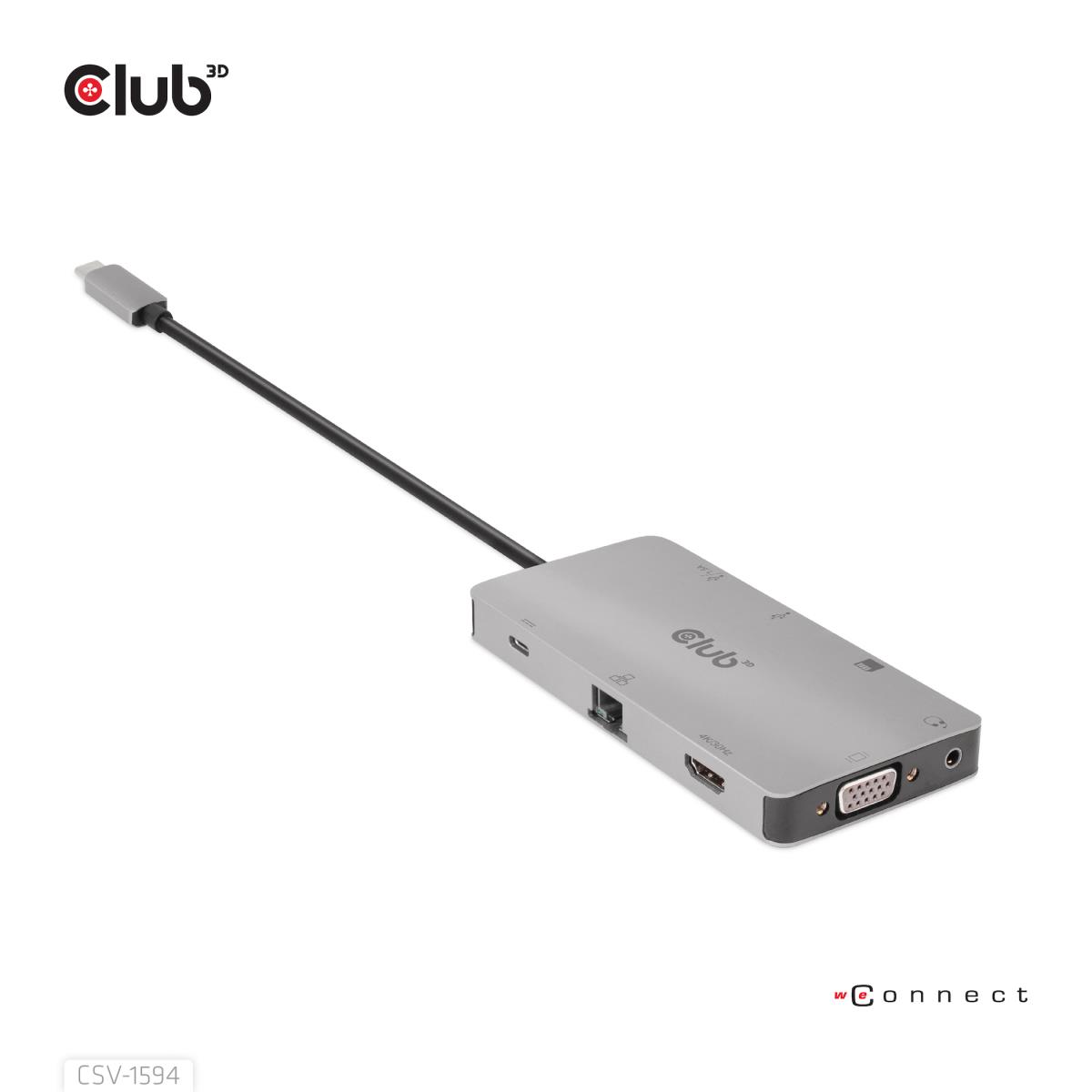 USB Gen1 Type-c 9-in-1 Hub With Hdmi Vga 2x USB Gen1