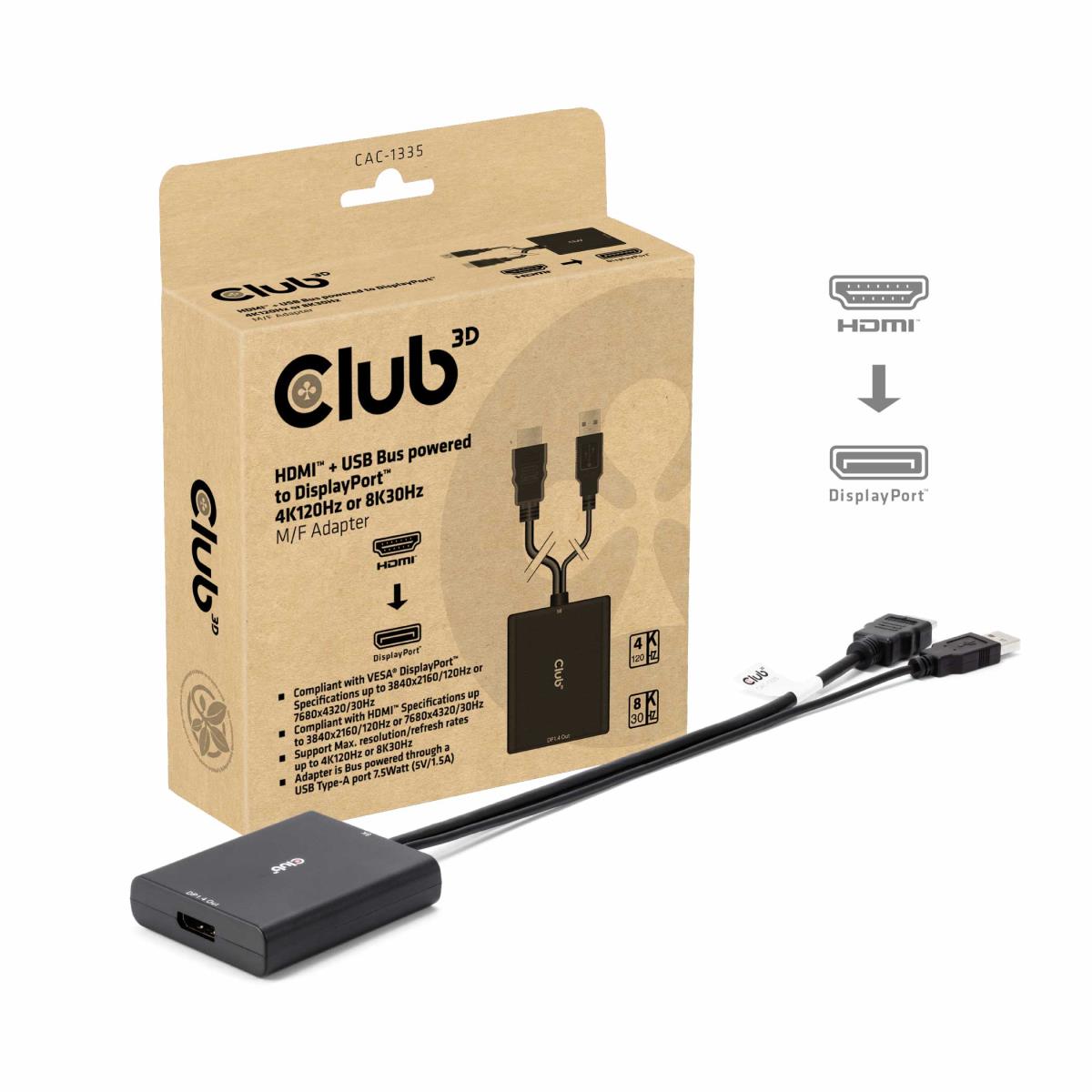 Hdmi+ Micro USB To DisplayPort 4k120hz Or 8k30hz M/f Active Adapter