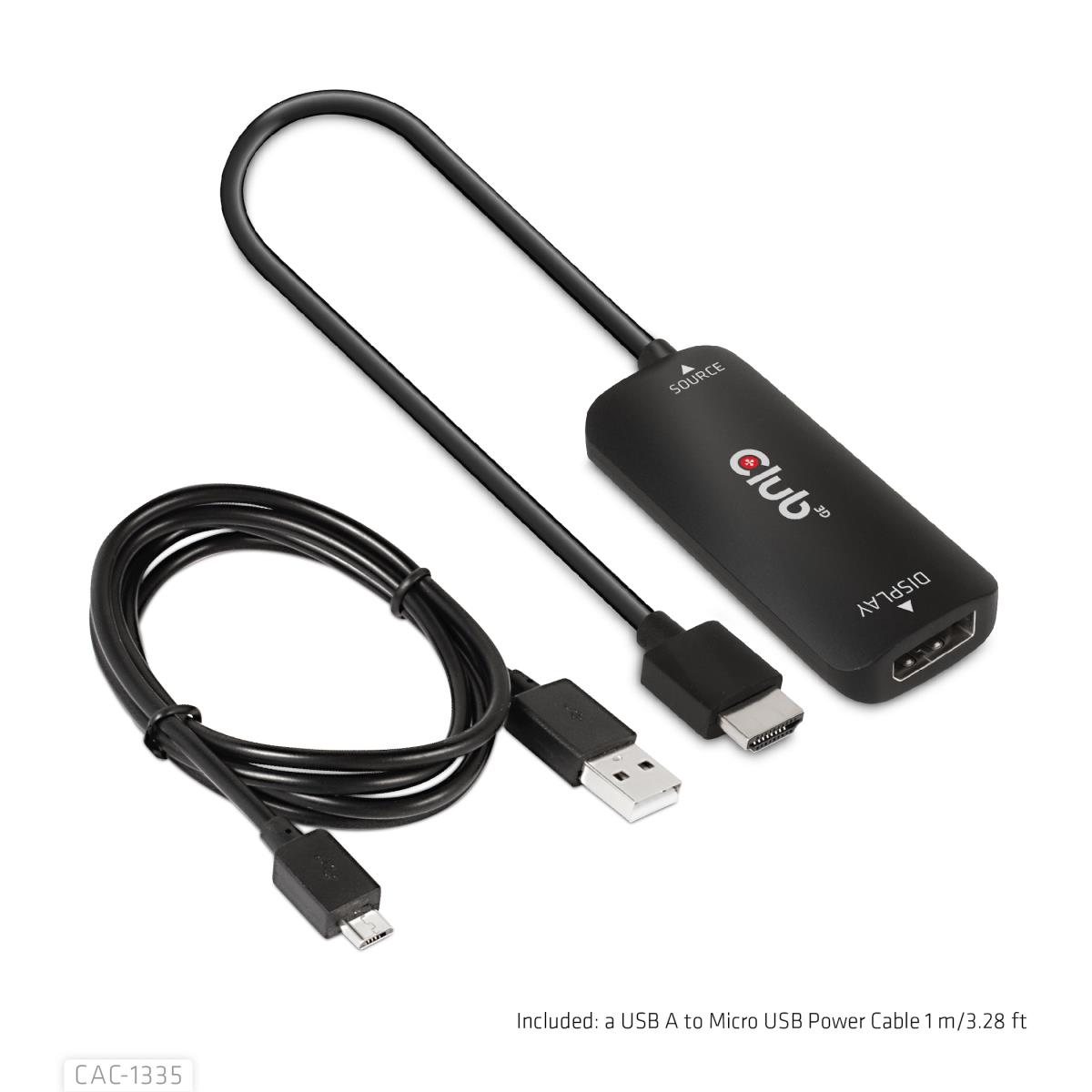 Hdmi+ Micro USB To DisplayPort 4k120hz Or 8k30hz M/f Active Adapter