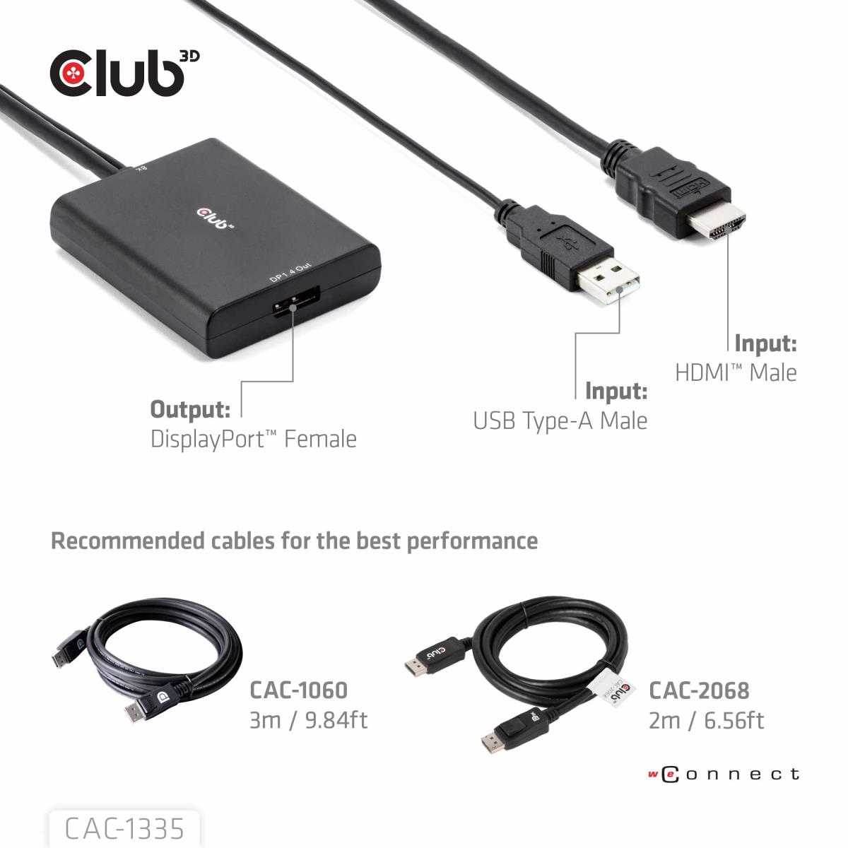 Hdmi+ Micro USB To DisplayPort 4k120hz Or 8k30hz M/f Active Adapter