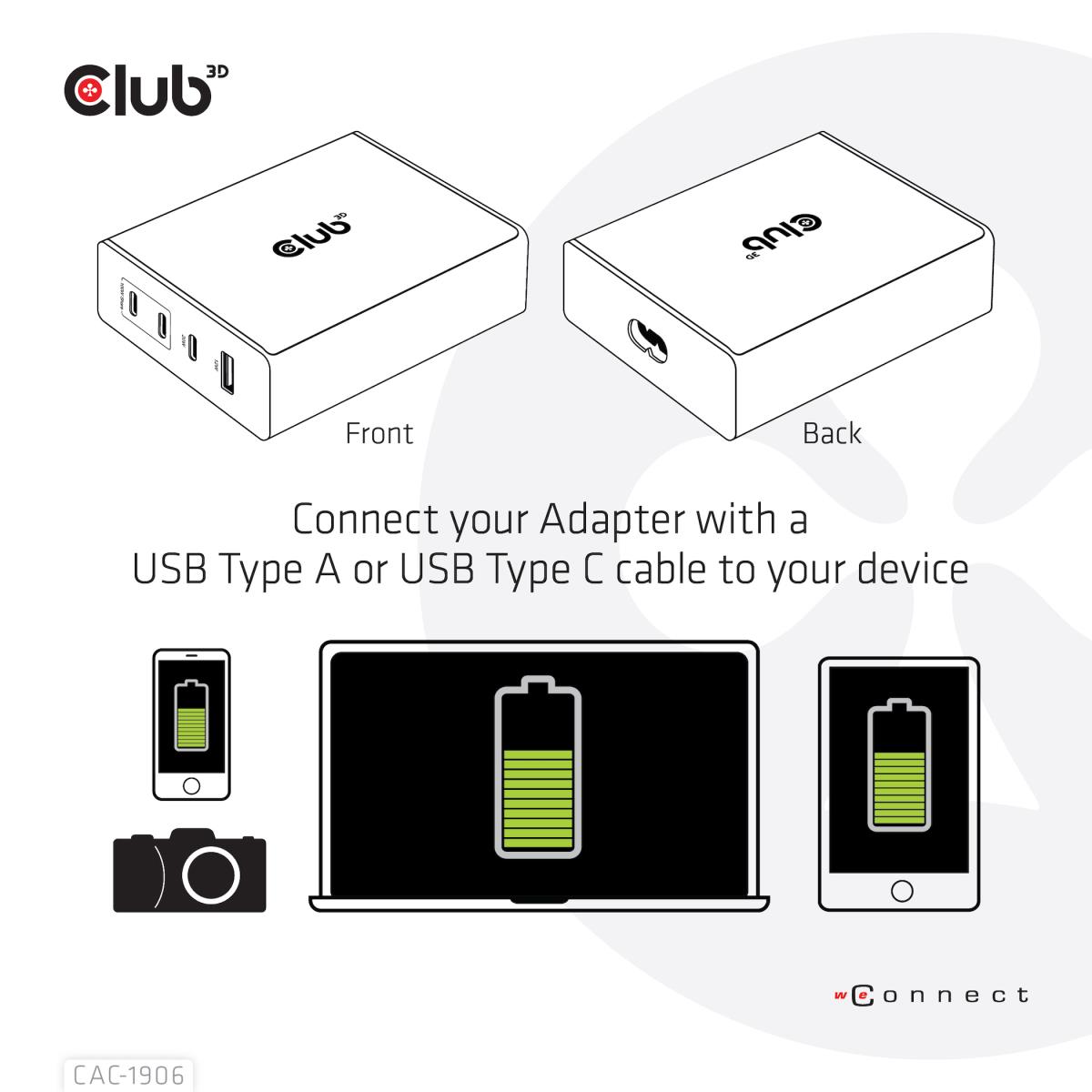 Travel Charger 132w Gan Technology Four Port USB Type-a And -c Power Delivery(pd) 3.0 Support