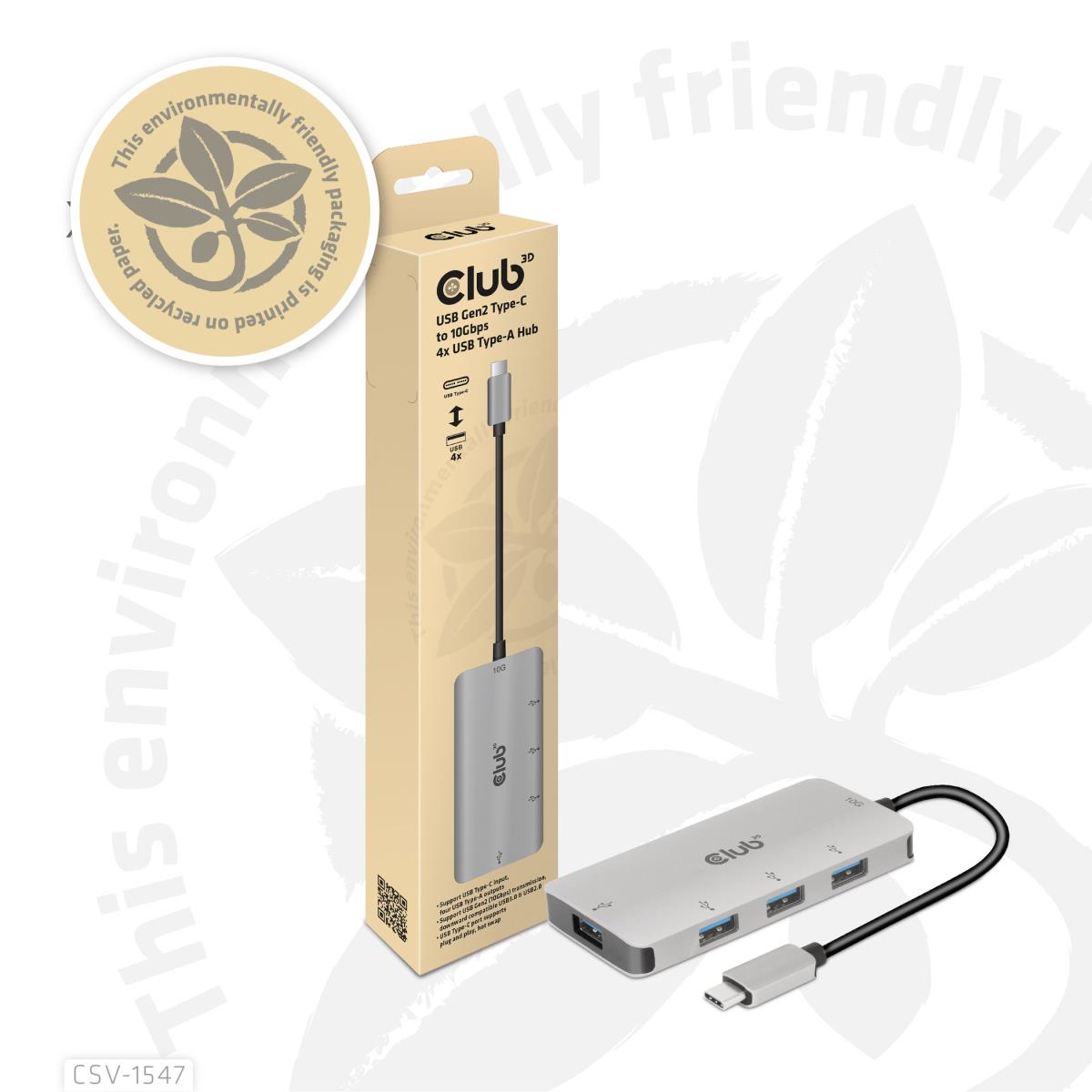USB Gen2 Type-c To 10gbps 4x USB Type-aaluminium Casing Hub