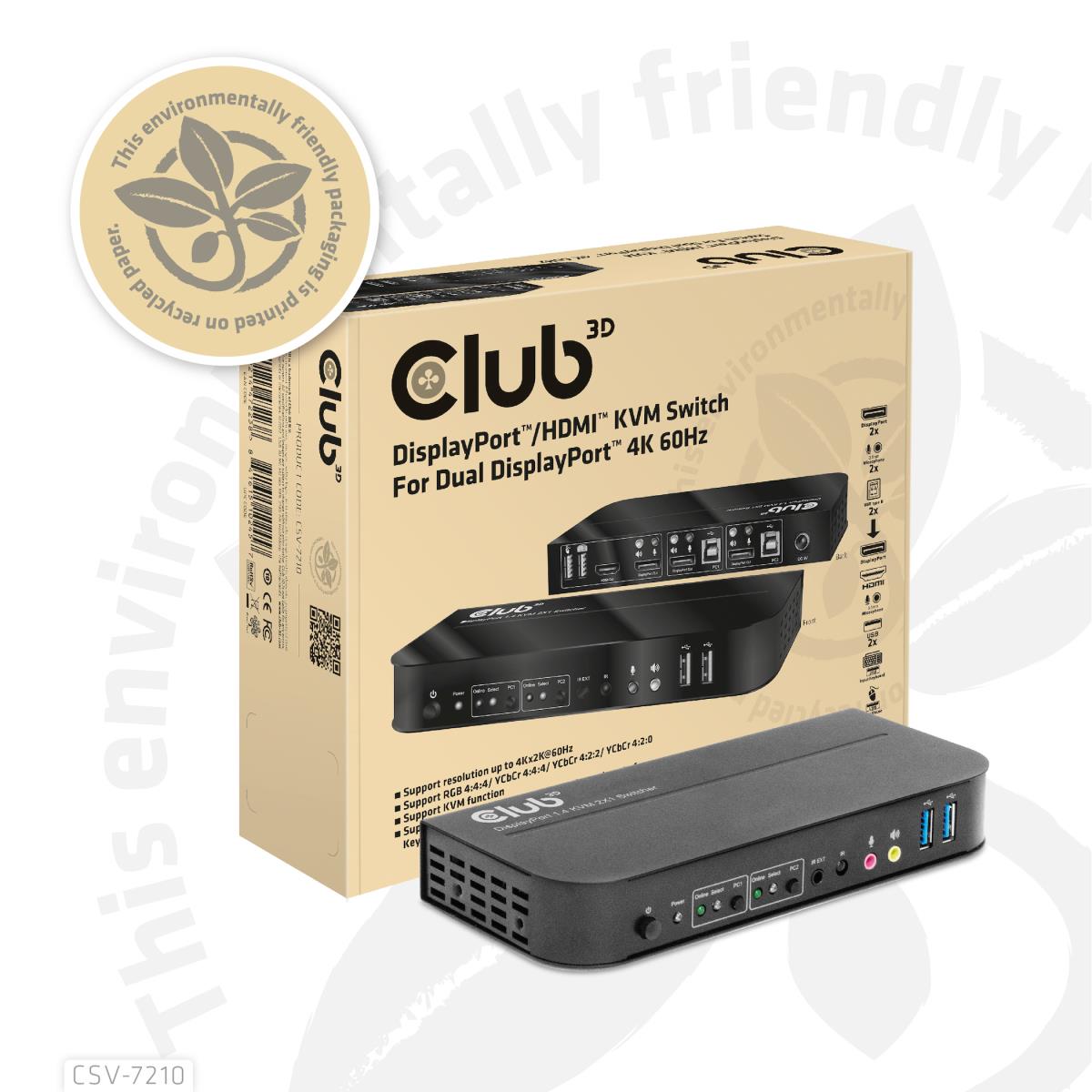 DisplayPort /hdmi KVM Switch For Dual DisplayPort 4k60hz