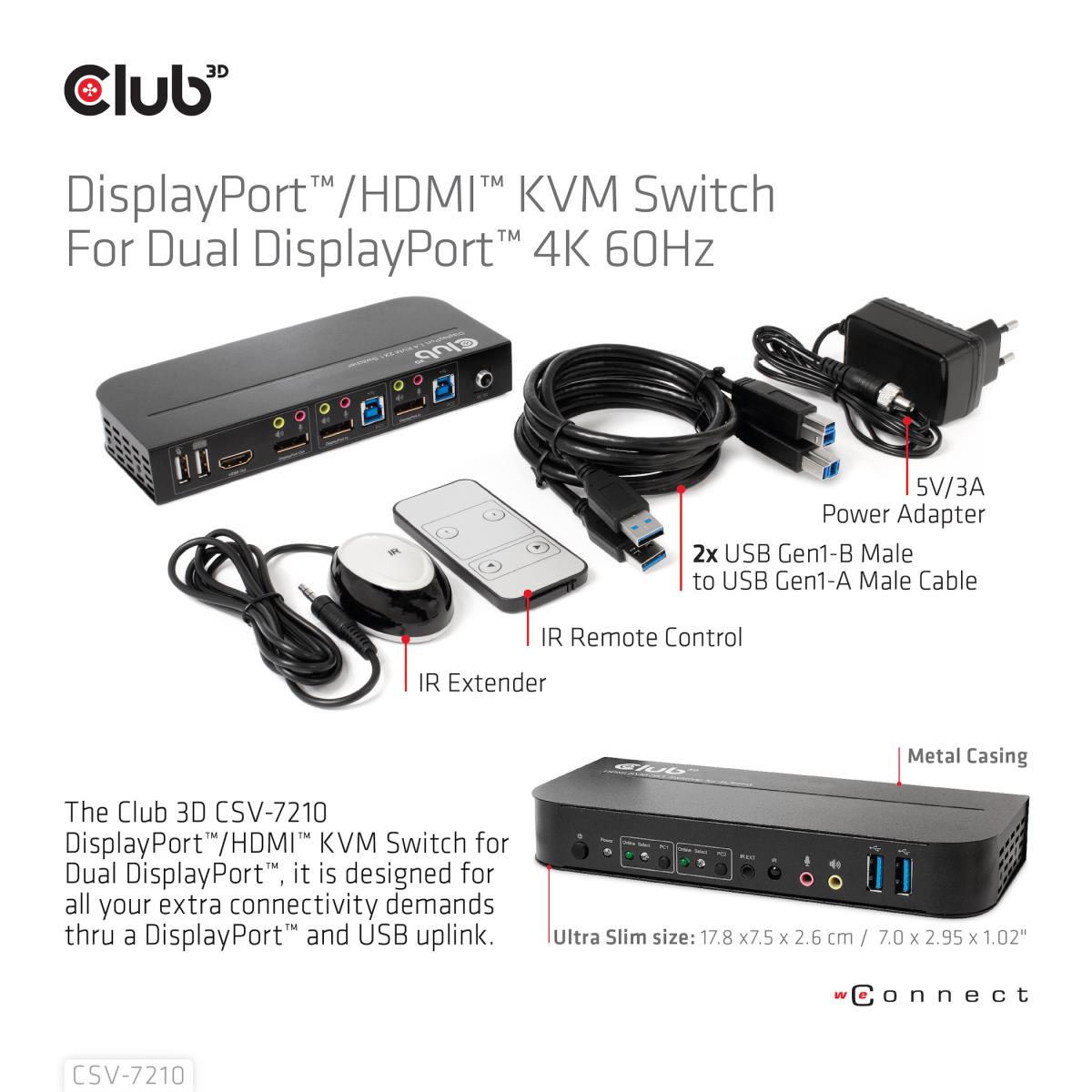 DisplayPort /hdmi KVM Switch For Dual DisplayPort 4k60hz
