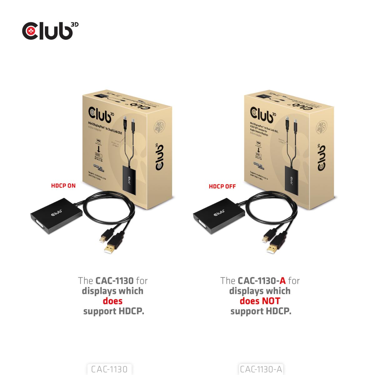 Mini DisplayPort To Dual Link DVI, Hdcp Off Version For Apple Cinema Displays Active Adapter