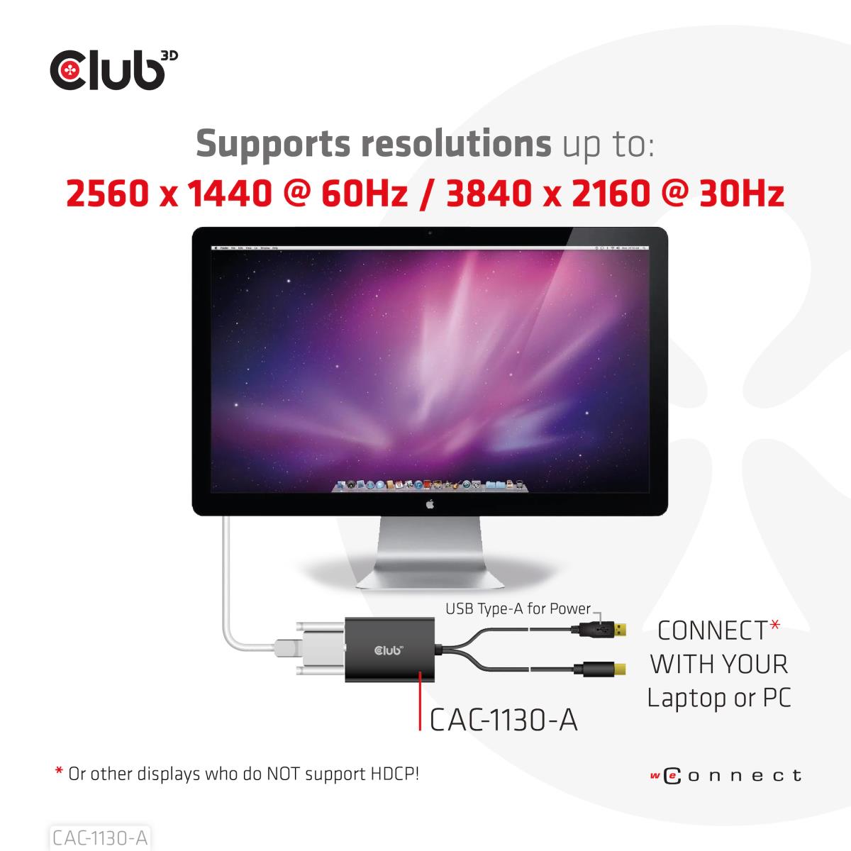 Mini DisplayPort To Dual Link DVI, Hdcp Off Version For Apple Cinema Displays Active Adapter