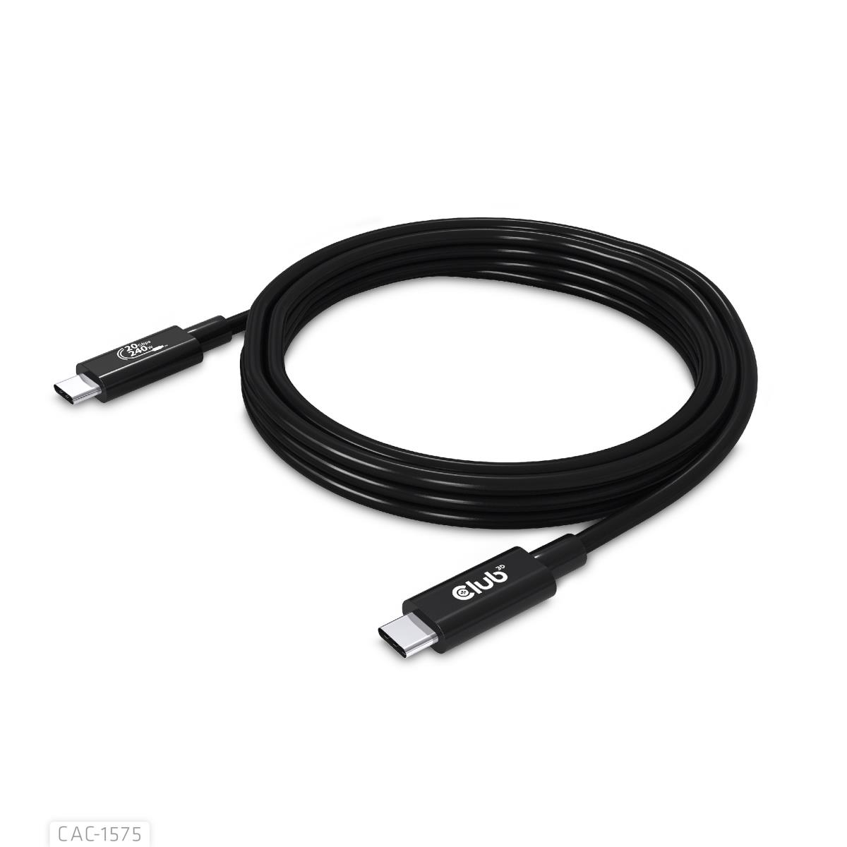 USB4 Gen2x2 Type-c Bi-directional Cable 4k60hz, Data 20gbps, Pd 240w(48v/5a) Epr M/m 2m