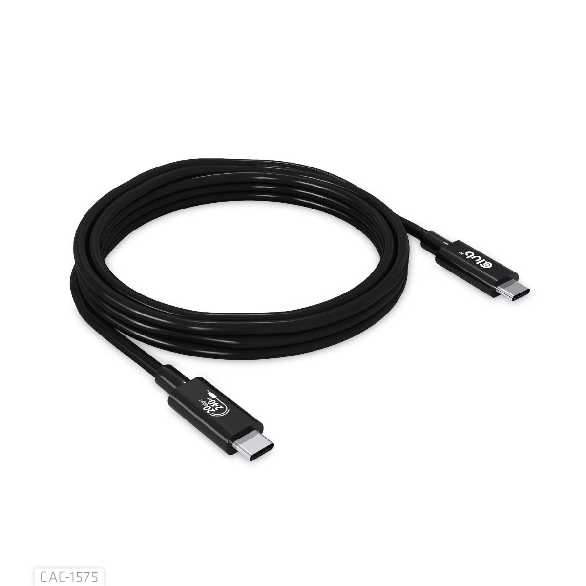 USB4 Gen2x2 Type-c Bi-directional Cable 4k60hz, Data 20gbps, Pd 240w(48v/5a) Epr M/m 2m