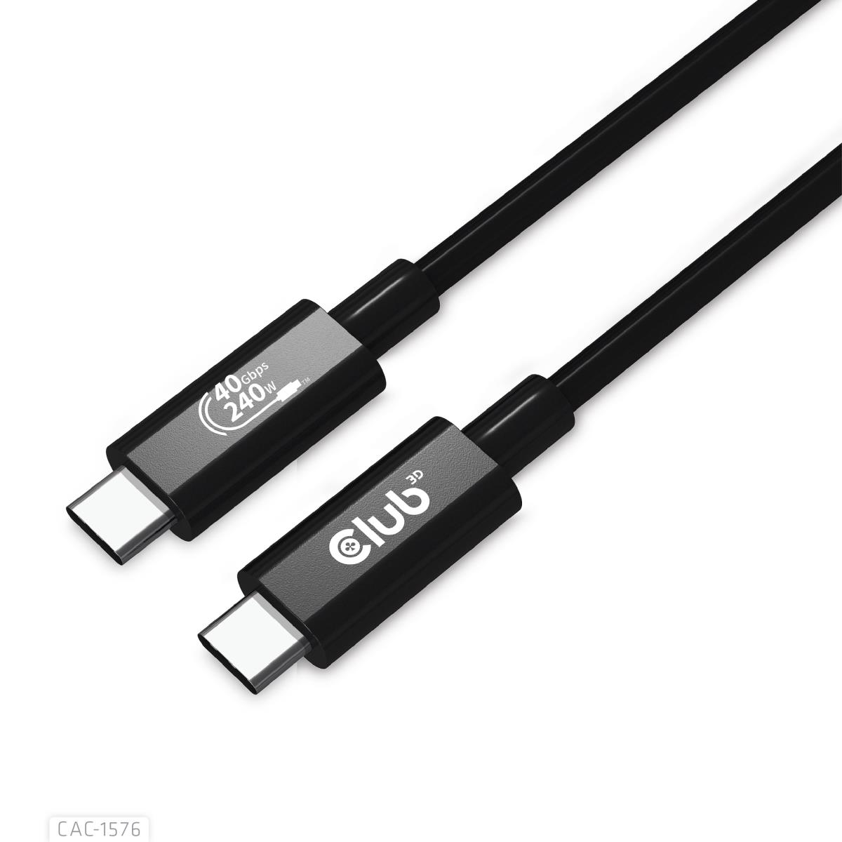 USB4 Gen3x2 Type-c Bi-directional Cable 8k60hz, Data 40gbps, Pd 240w(48v/5a) Epr M/m 1m