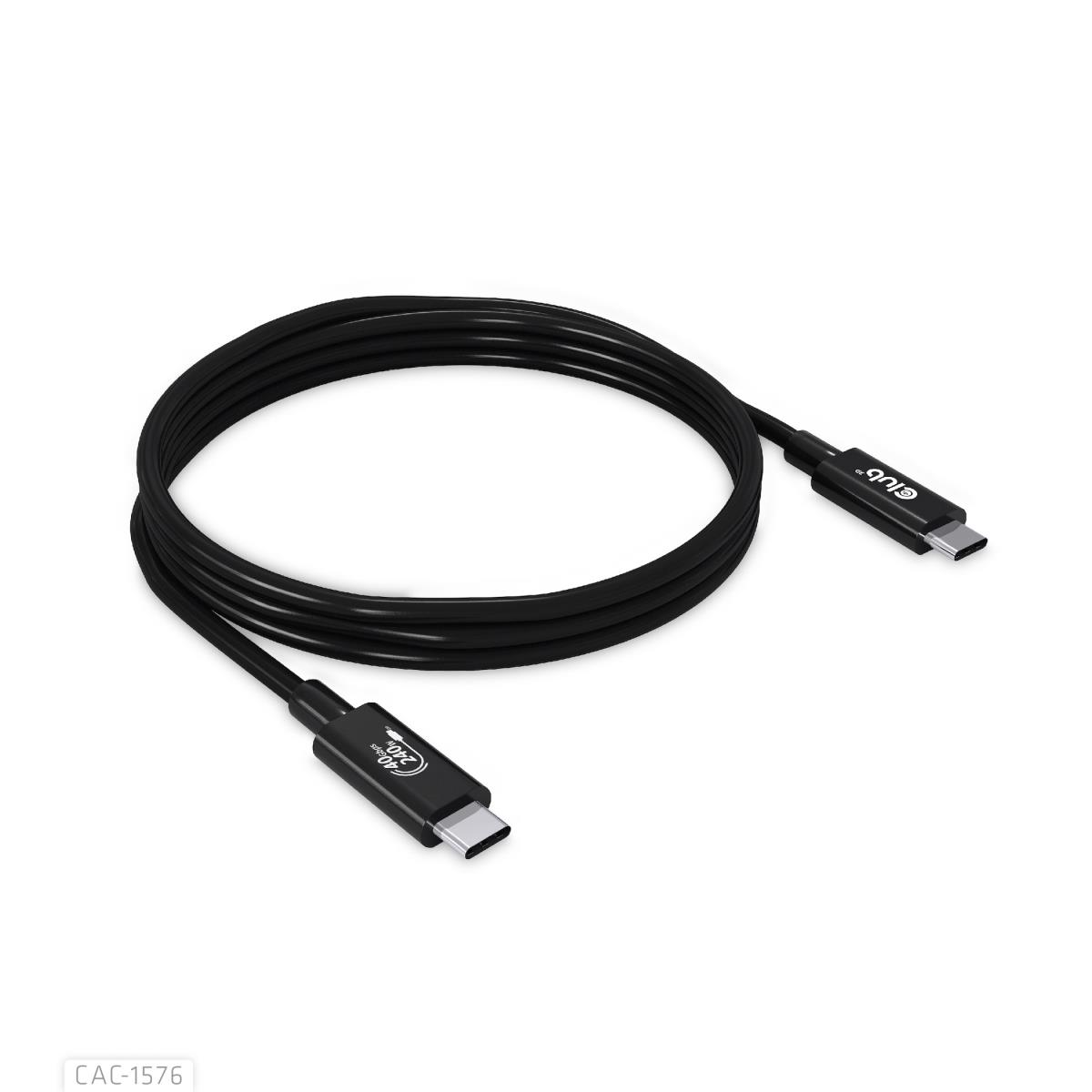 USB4 Gen3x2 Type-c Bi-directional Cable 8k60hz, Data 40gbps, Pd 240w(48v/5a) Epr M/m 1m