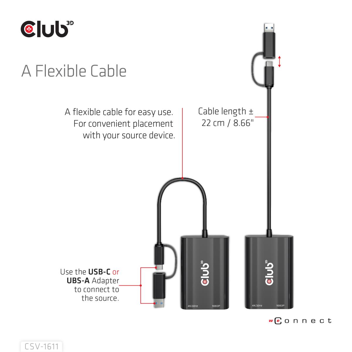Csv-1611 USB Gen1 Type-c/-a To Dual Hdmi (4k/30hz) / Vga (1080/60hz)