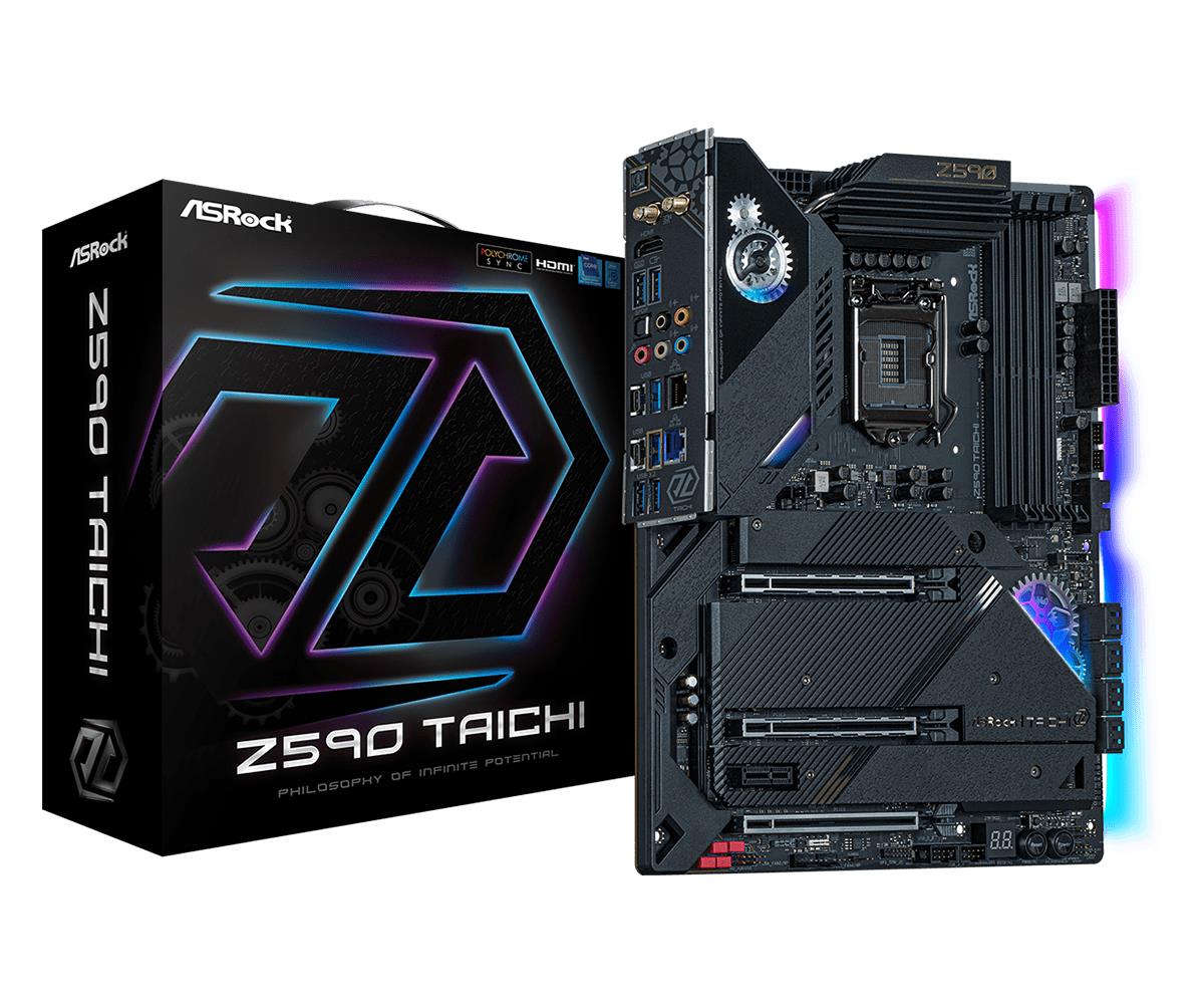 Motherboard Z590 Taichi LGA1200 Intel Z590 4 X Ddr4 USB 3.2 SATA 3 7.1ch Hd Audio ATX