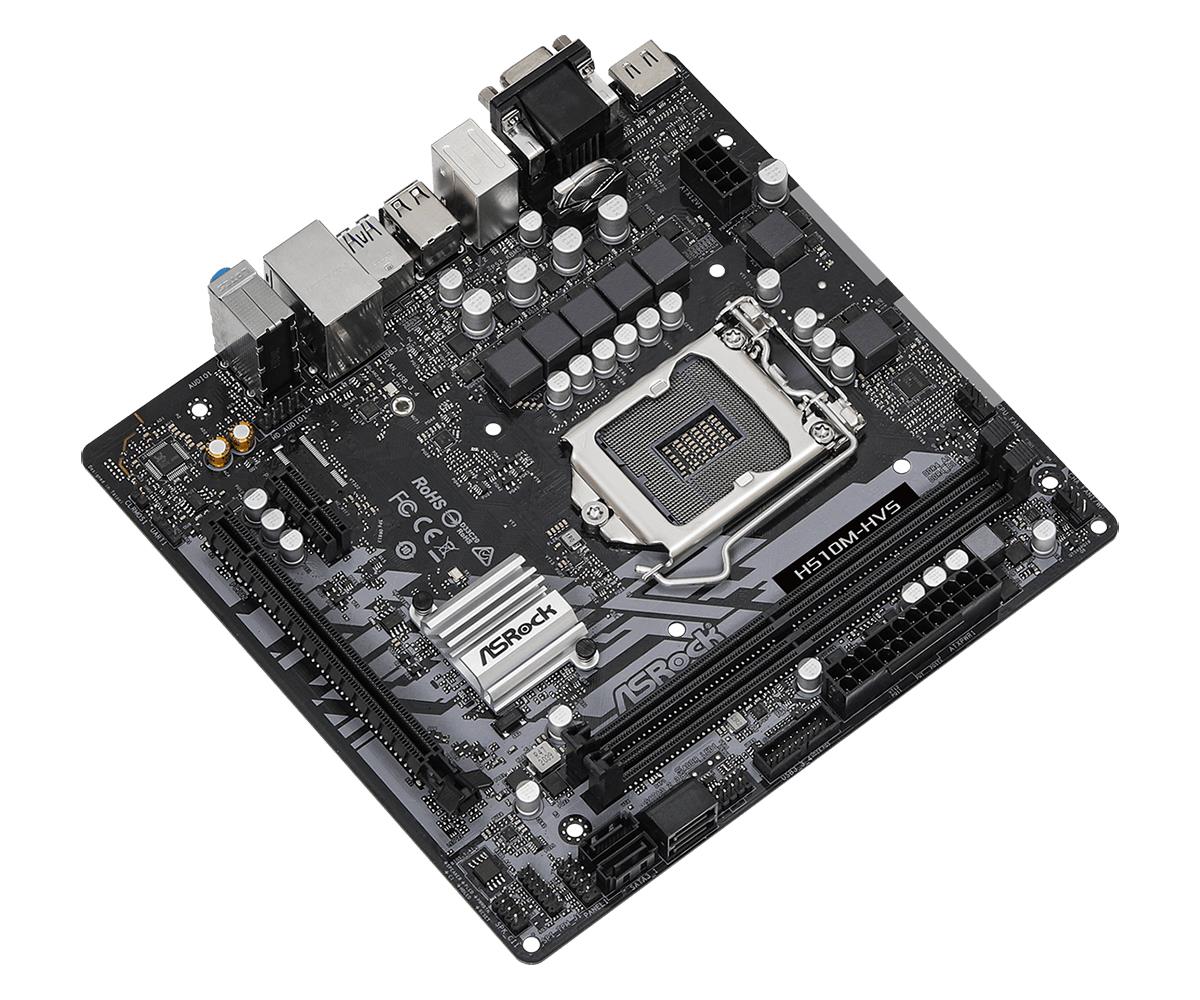 Motherboard H510m-hvs LGA1200 Intel H510 2 X Ddr4 USB 3.2 SATA 3 7.1ch Hd Audio MATX