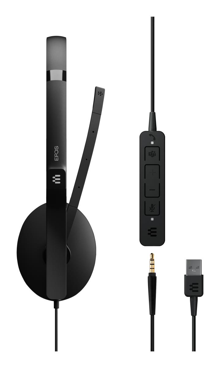 Headset ADAPT 165T USB II - Stereo - 3.5mm/USB - Black