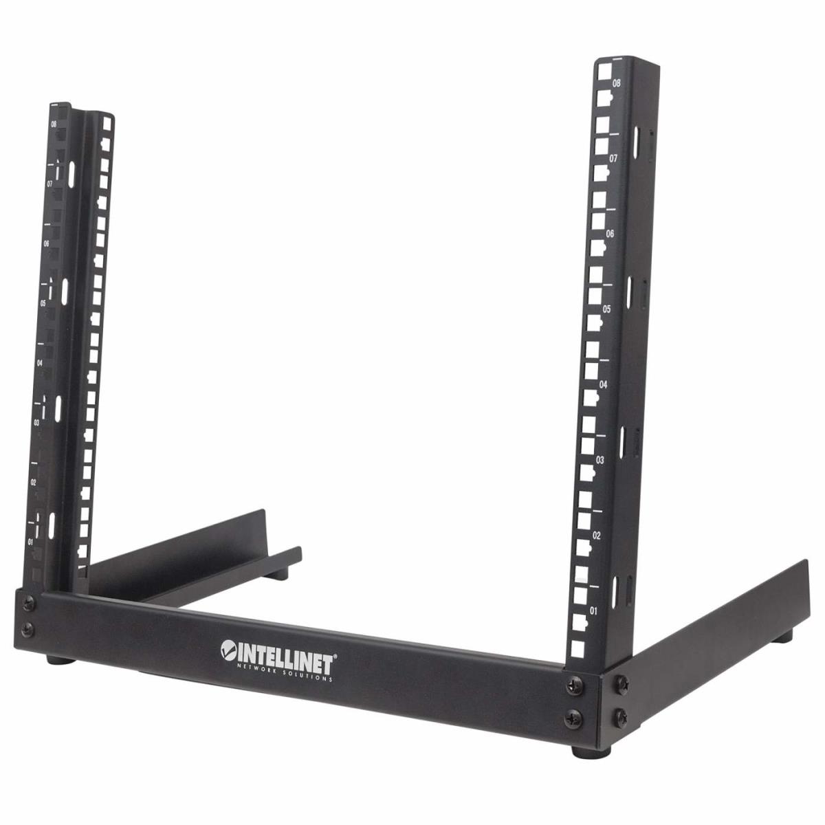 Desktop Open Frame Rack 19in 8u Flatpacked Black Black