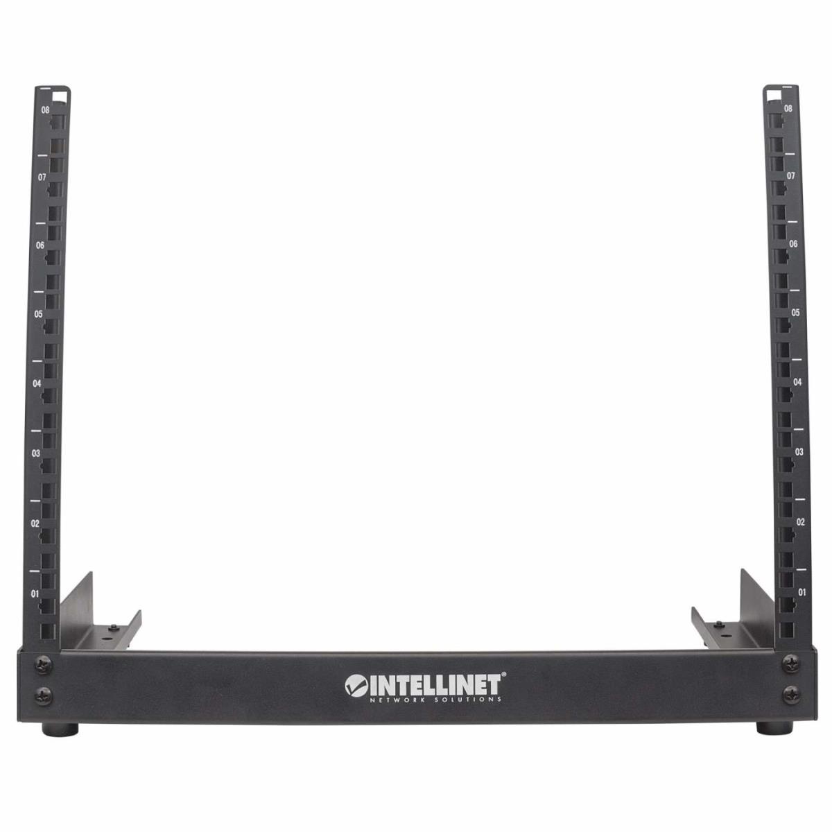 Desktop Open Frame Rack 19in 8u Flatpacked Black Black