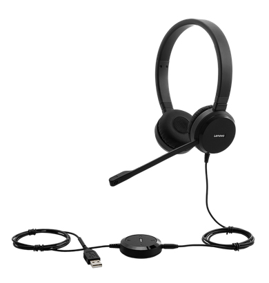 VOIP Headset - Stereo - USB / 3.5mm - Black