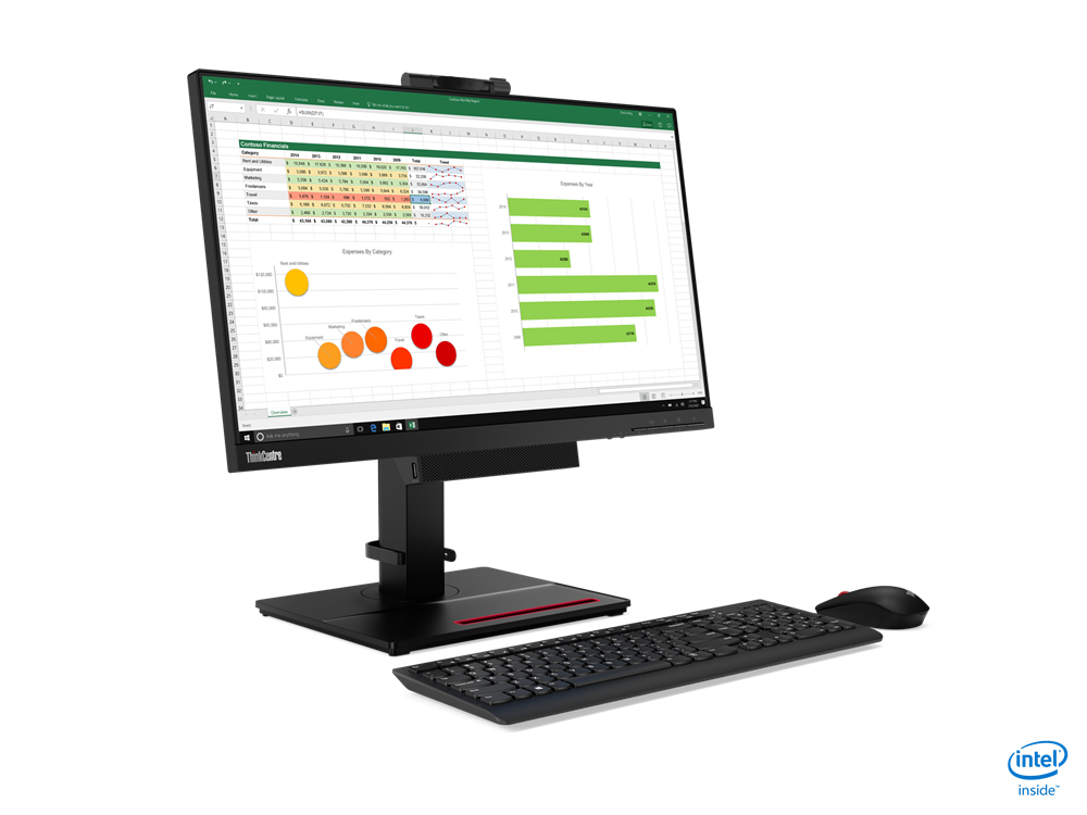 Desktop Monitor - ThinkCentre TIO24 Gen4 - 24in - 1920x1080 (Full HD) - 1080p Camera