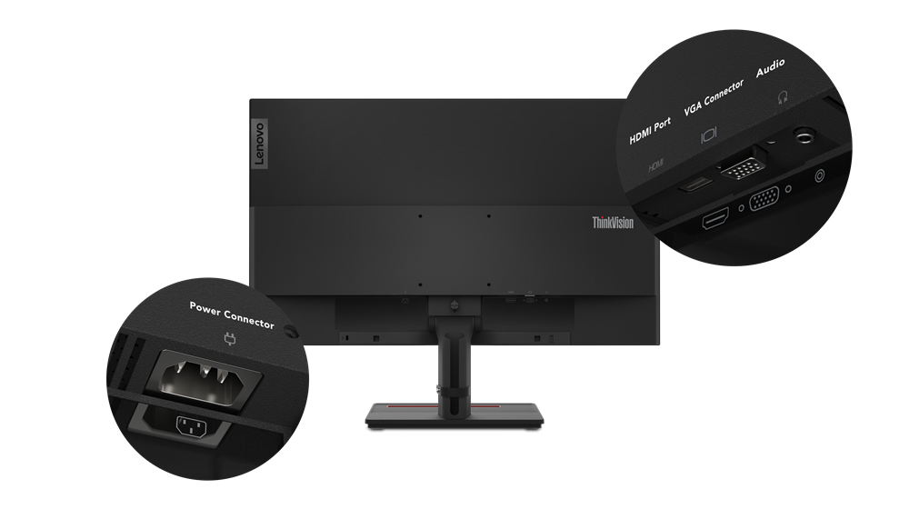 Desktop Monitor - ThinkVision S27e-20 - 27in - 1920x1080 (Full HD) - Raven Black - 4ms